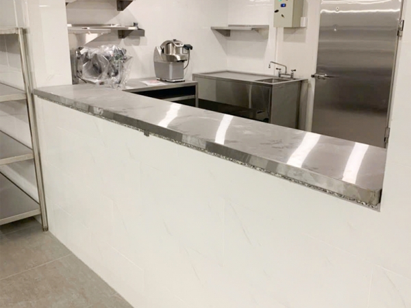 Stainless steel kitchen construction